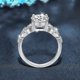 thumbnail image 3 of Anillos de Moissanita de 2 Quilates para Mujer Anillo de Compromiso de Boda de Plata Esterlina 925 Color D Claridad VVS1 Anillo de Diamante Creado en Laboratorio, 3 of 8