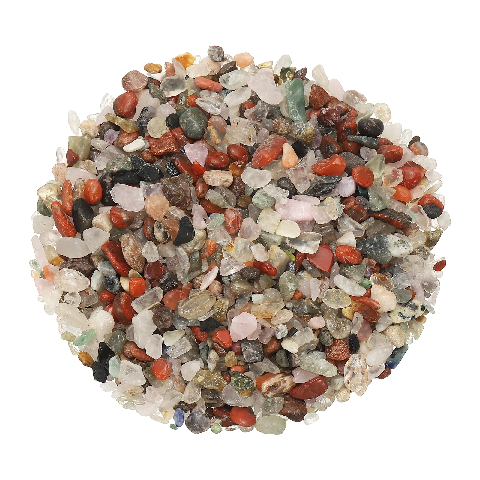 Uxcell Chips de Cristal Piedra 0.44 Lb Fluorita Grava de Acuario Rocas Cuarzo Colorido 5-7 mm Destinado para Pecera
