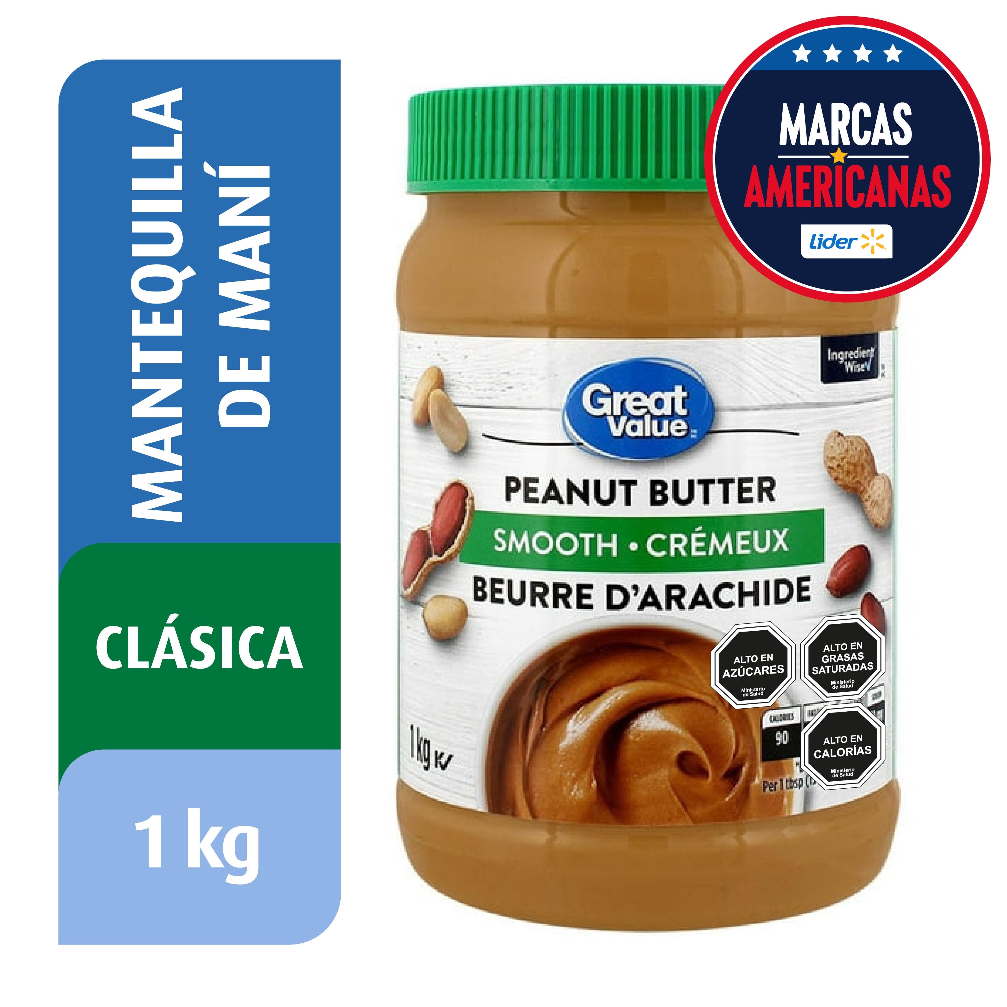 Mantequilla De Maní Clásica 1 kg Great Value