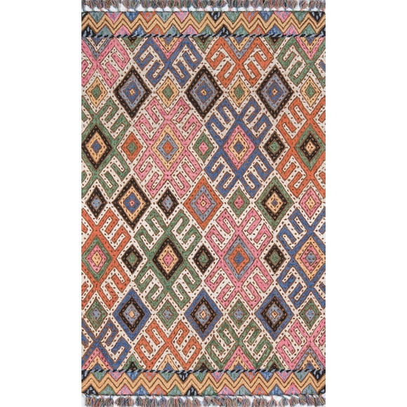 Alfombra Momeni Tahoe de lana, 60 cm x 90 cm, multicolor