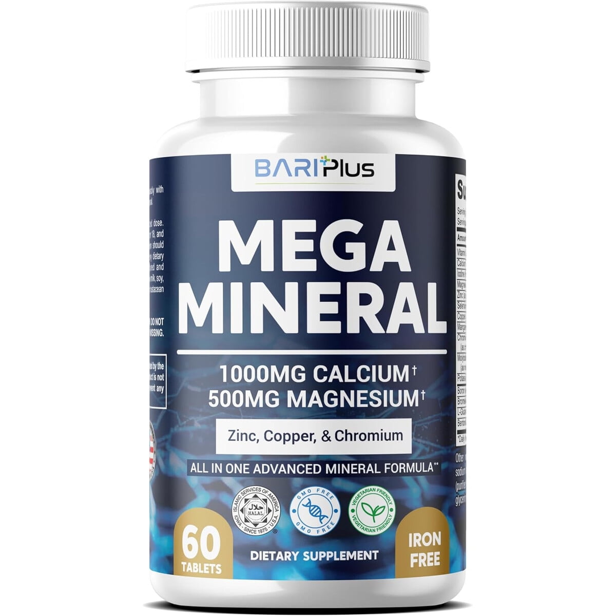 Suplemento Mineral Bariplus Mega Mineral 1000mg 500mg