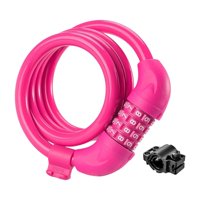 Magideal - Passación Bicicleta Localización Bike Contraseña Accesorios Para Bicicletas Protección 4 Códigos De 4 Dígitos, Bloqueo Para La Puerta Al Aire Libre Bi Rosa