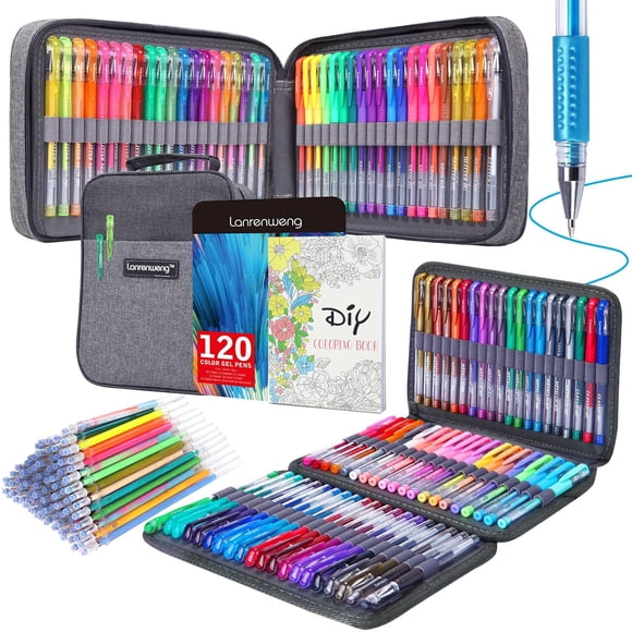 Juego de bolígrafos de gel nobrand 240 unidades - puntas glitter y neón