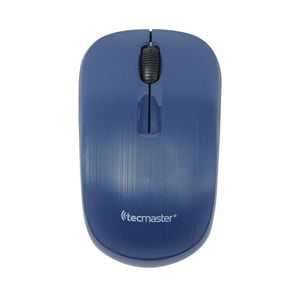 Tecmaster - Mouse Inalámbrico Ambidiestro Azul