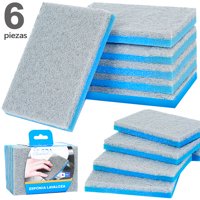 Aileda Esponja / Estropajo Abrasivo Multiusos Doble Cara Kit De 6 Piezas