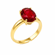 thumbnail image 4 of Anillo Ajustable Solitario Precious Gem con Baño de Oro 18K., 4 of 9