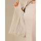 thumbnail image 5 of INSPIRE CHIC Conjuntos de Negocios para Mujeres Vestido Midi Sin Mangas con Cola de Sirena Traje de Maestra para Regreso a Clases Blazer Sin Cuello Conjunto de Vestido de 2 Piezas Beige XS, 5 of 6
