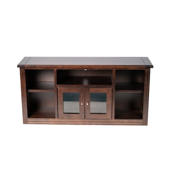 Rack Berlin 1500 Madera Chocolate Vidrio