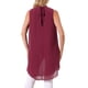 thumbnail image 3 of INSPIRE CHIC Blusas de Mujer de Chifón Cuello Alto Sin Mangas con Lazo en la Espalda Dobladillo Alto Bajo Camisa de Verano Vino Rojo S, 3 of 6