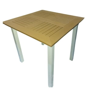 Velazio - Mesa De Comedor Cuadrada 80 Cm Terraza, Restaurantes, Exteriores Resistentes Al Sol Y Agua Marrón