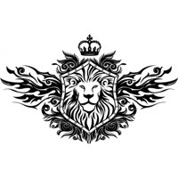 Rienda Libre Graphics - Decomural Lion Shield African Animals Ws-18906