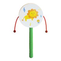 Magideal - Sonajero De Juguete, Tambor, Campana De Mano, Tambor, Instrumento De Percusión Rítmica, Juguete Sonajero Para Bebés, Juguete Musical Para Bebés, Para León