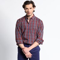 Truval - Camisa Manga Larga Trevira Cuadros Regular Fit Rojo Xxl
