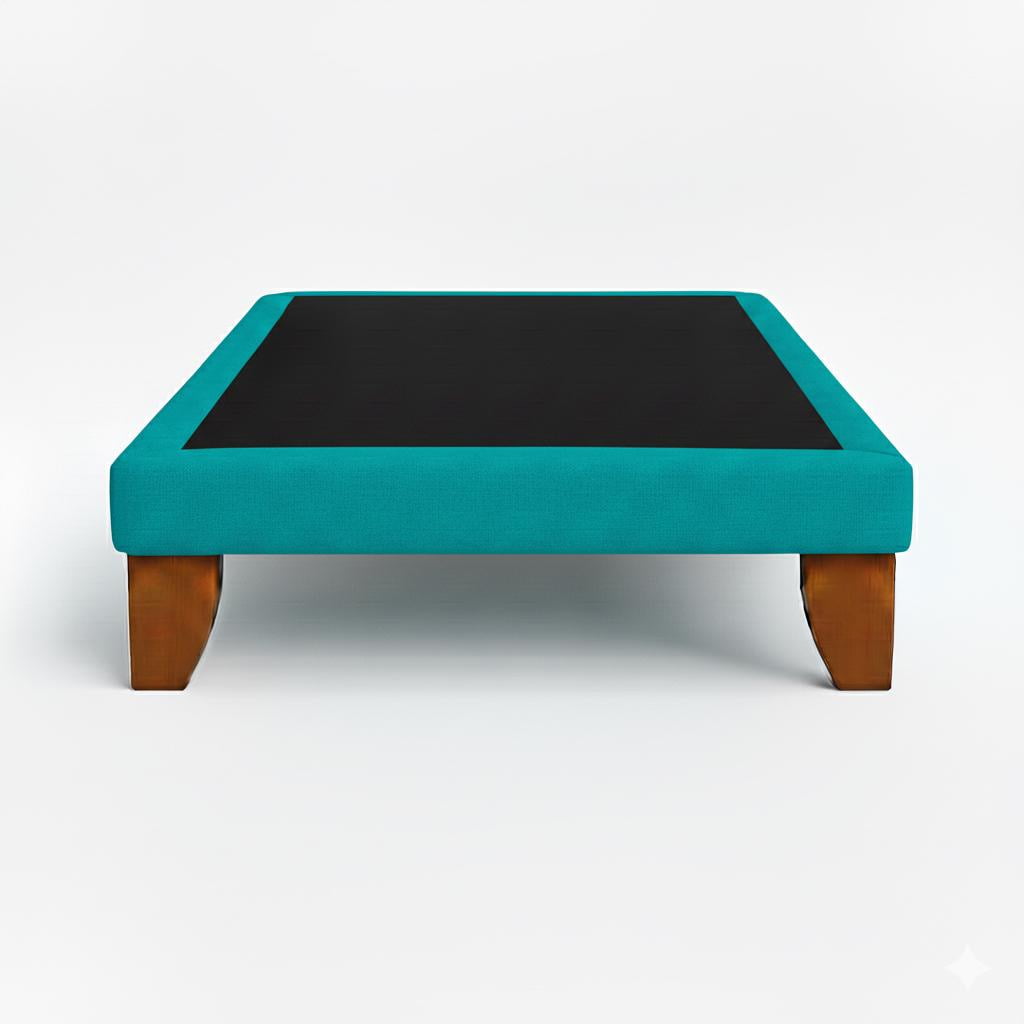 Vitelio - Base De Cama 1 Plaza Color Turquesa