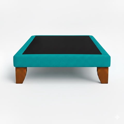 Vitelio - Base De Cama 1 Plaza Color Turquesa