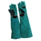 thumbnail image 3 of Guantes Para Manejo De Animales Resistentes A Mordeduras Cuero De Vaca Grueso Verde, 3 of 5