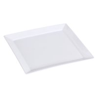 Plato Cuadrado Yanco Lk-109 De 9,25 Pulgadas, Porcelana Blanca, 24