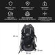thumbnail image 3 of Mochila Camping 50L Negro, 3 of 6