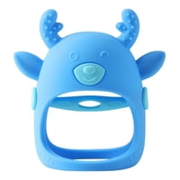 Genérico - Set 3 Mordedor Guante Diseño Alce Silicona Bebe Lau