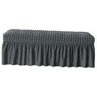 Magideal - Funda Para Banco De Comedor, Elásticas Extraíbles Para Sillas, De Funda De Asiento Elástico, Funda De Cojín Para Banco Para , Gris Gris Oscuro