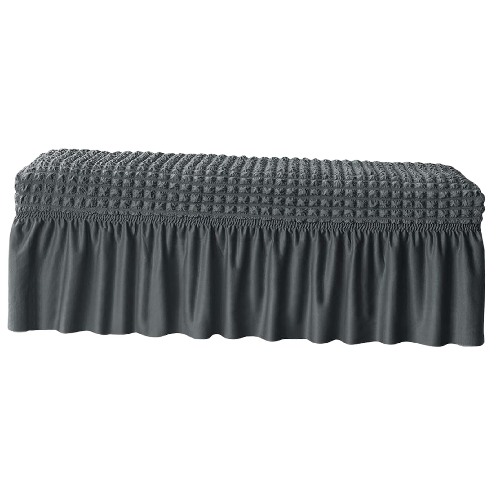 Magideal - Funda Para Banco De Comedor, Elásticas Extraíbles Para Sillas, De Funda De Asiento Elástico, Funda De Cojín Para Banco Para , Gris Gris Oscuro