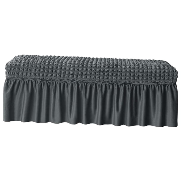 Funda para banco de comedor, elásticas extraíbles para sillas, de funda de asiento elástico, funda de cojín para banco para , gris Gris oscuro