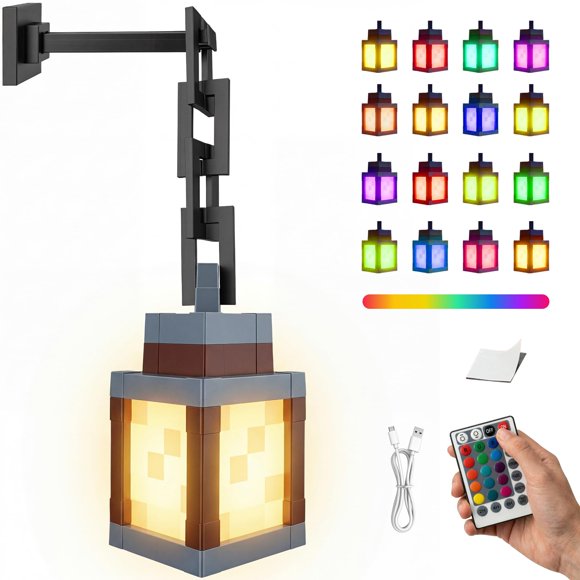 Linterna Pixelada OrbitShell RGB Recargable – Luz Nocturna