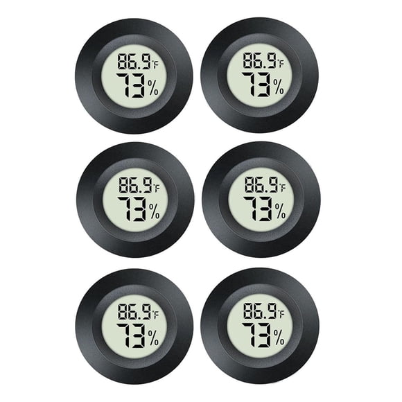 Higrómetro y termómetro digital JEDEW para interior y exterior, paquete de 6