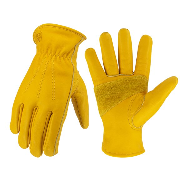 Guantes de Trabajo KKOYING de Cuero Talla Grande Resistente al Corte