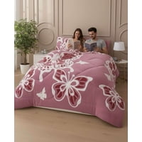 Myl Todo Hogar - Cubrecama King Chiporro Diseño Mariposa Térmico Suave