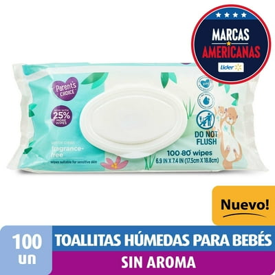 Toallitas Húmedas Sin Aroma, Baby Wipes 100 Un Parent'S Choice
