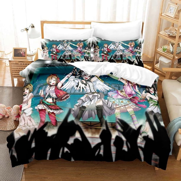Fashion Anime Kawaii Girls THE iDOLM@STER Bedding Set Single Twin Full Size Bed Set Bedroom Duvet cover Sets Bed Sheets