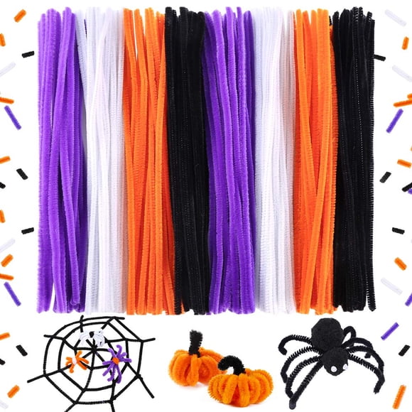 Limpiapipas Caydo 200 piezas para Halloween, manualidades, 6 mm