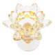 thumbnail image 3 of Candelabro De Flor De Loto De Cristal Tealight Home Feng Shui Decor Yellow, 3 of 3