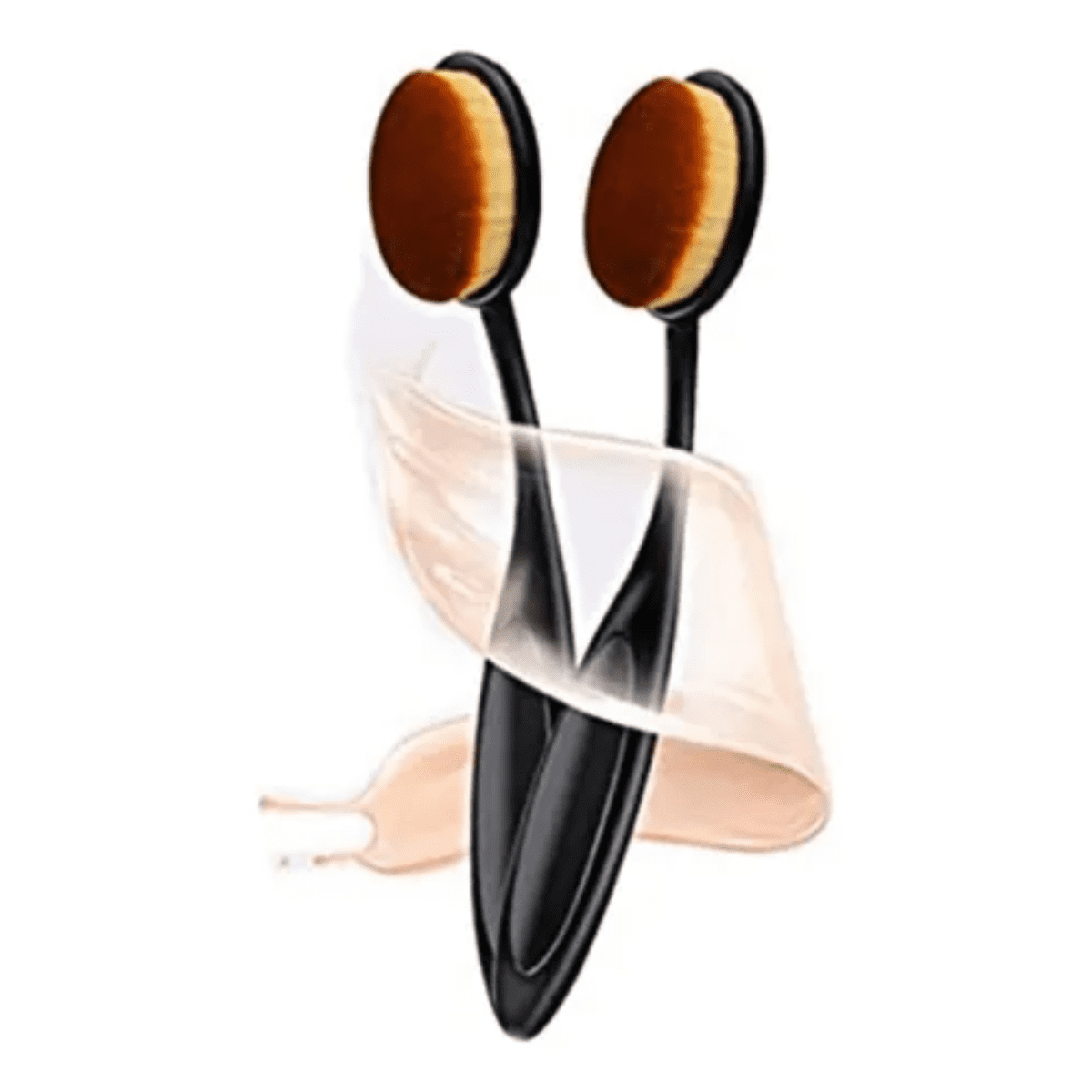 Genérico - Brocha Pincel Cepillo Ovalada Contorno Base Maquillaje