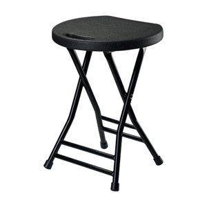 Ioensy - Taburete Plegable, Silla De Camping Ultraligera Gruesa Para Mochileros, Viajes En El Patio, Negro