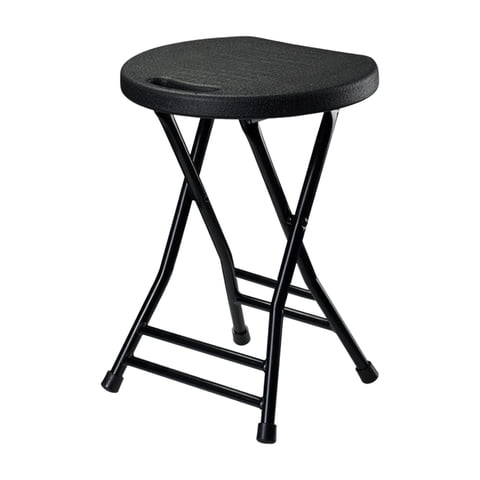 Ioensy - Taburete Plegable, Silla De Camping Ultraligera Gruesa Para Mochileros, Viajes En El Patio, Negro