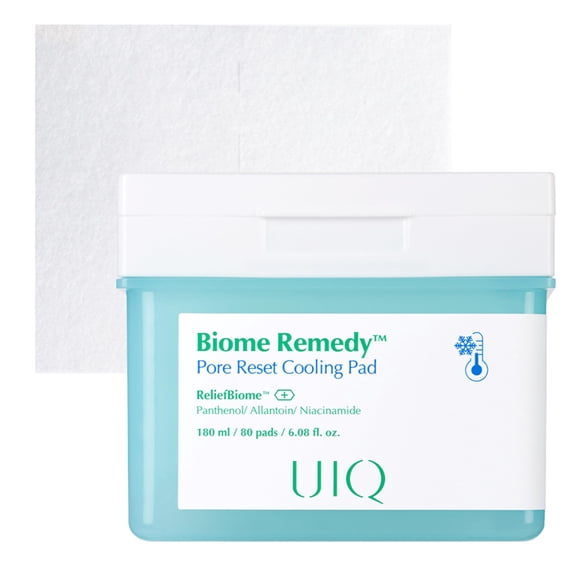 Almohadilla de refrigeración UIQ Biome Remedy Pore Reset con 80 almohadillas