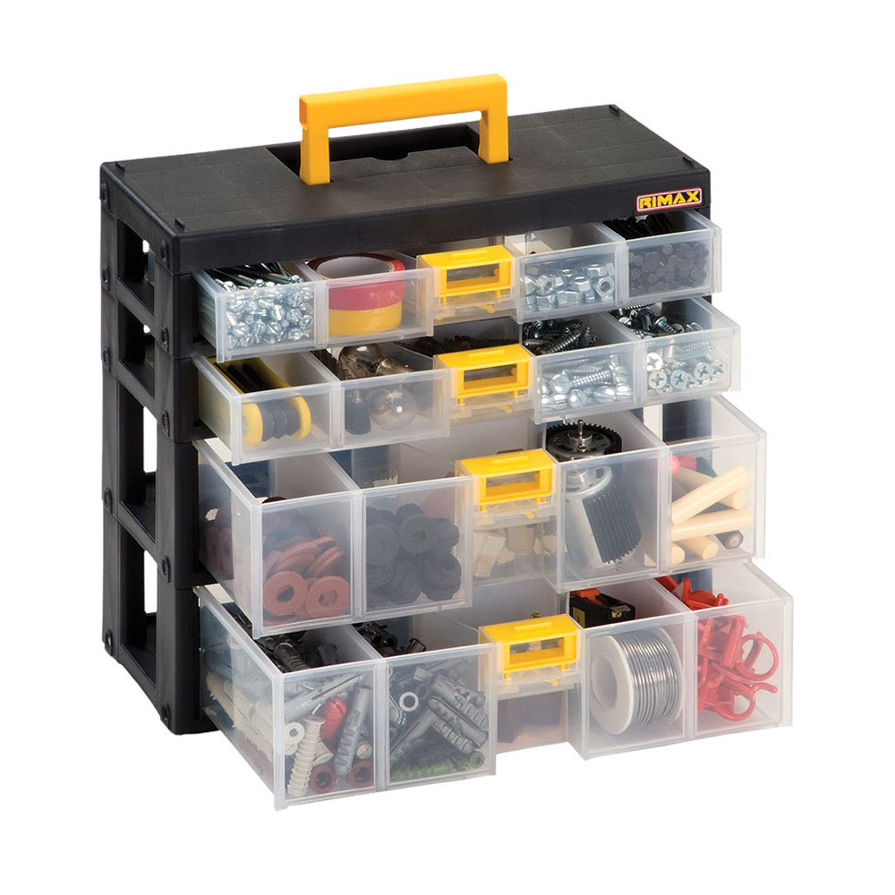 Organizador Modular Gavetas 2X40-2X80 Rimax Ruedas No Negro