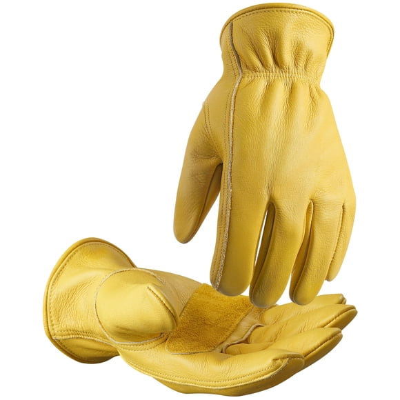 Guantes de trabajo DULFINE de cuero de vaca resistentes a perforaciones y cortes