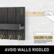 thumbnail image 4 of Llavero Rebee Vision Farmhouse para pared con estante, color negro, 4 of 6