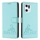 thumbnail image 5 of Funda tipo cartera FOXDOCK para OPPO Find X5 con soporte, ranuras, RFID, diseño de gato, 5 of 5