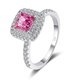 thumbnail image 1 of Anillo de Compromiso de Moissanita 1 Uds Corte Princesa Color D VVS1 Anillo de Diamante de Plata Esterlina S925 para Mujer Anillos de Boda de Moissanita para Mujer con Certificado, 1 of 7