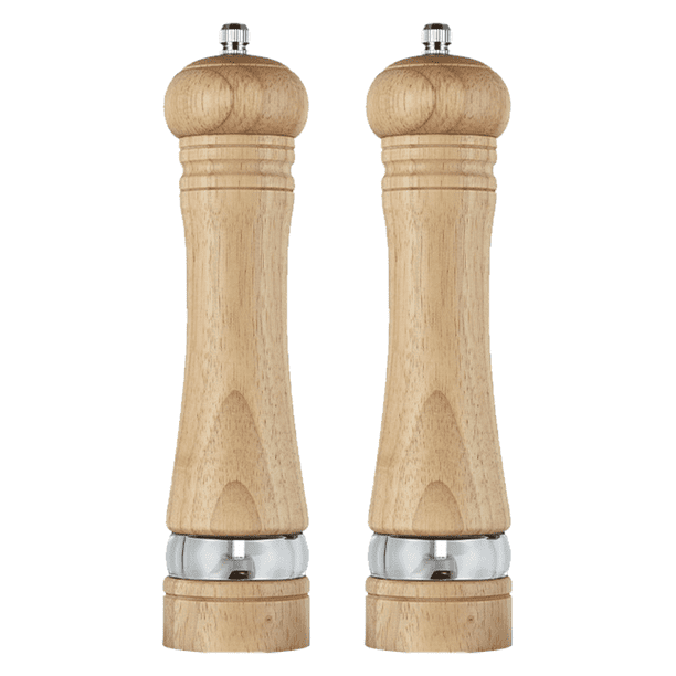 Juegos de molinillos de sal y pimienta de madera, molinillos de sal manuales clásicos, juegos de molinillos de pimienta recargables