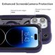 thumbnail image 4 of Funda for Apple iPhone 16 de 6.1 Pulgadas con Soporte de Doble Anillo, Soporte Giratorio de 360°, PC+silicona, Cubierta de Teléfono a Prueba de Golpes de Grado Militar de Alta Resistencia, Azul, 4 of 6