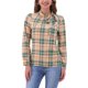 thumbnail image 1 of INSPIRE CHIC Blusas de trabajo para mujer con estampado de cuadros, cuello con lazo, manga larga, talla M, caqui marrón verde, 1 of 6