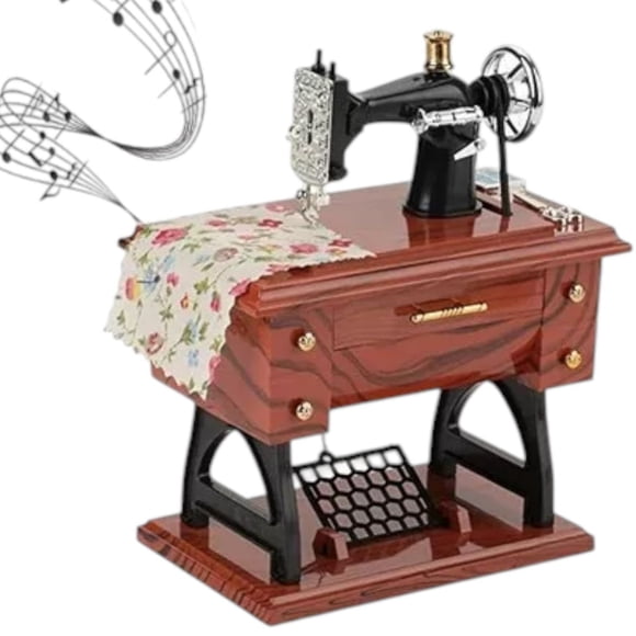 Mini Máquina De Coser Musical Con Diseño Retro Nc35