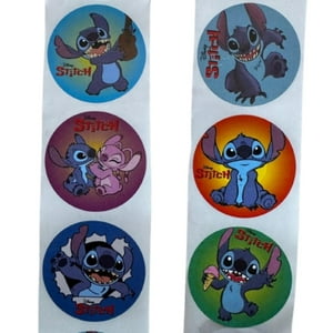 Genérico - Sticker Stitch 6 Diseños 38Mm 100Un Blanco