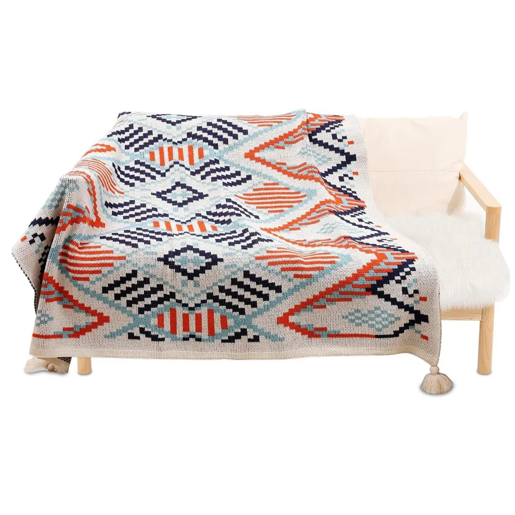 Genérica - Manta Decorativa Tejida Para Sofá Sillon Piecera Cama 130x170cm