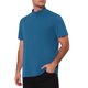 thumbnail image 4 of INSPIRE CHIC Camiseta de Hombre Cuello Mock Manga Corta Sólida Ligera de Algodón Casual Talla 2XL Azul Marino, 4 of 6